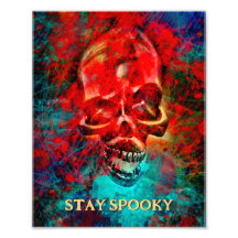 Bunter Totenkopf. Bleib Spooky