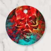 Bunter Totenkopf Geschenkanhänger (Rückseite)