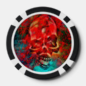 Bunter Totenkopf Pokerchips (Rückseite)