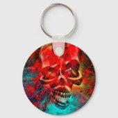 Bunter Totenkopf Schlüsselanhänger (Rückseite)
