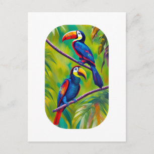 Bunter Toucan-Vogel-Kunst Postkarte