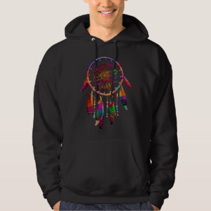 Bunter Traumfänger Federn Tribal Native Ameri Hoodie