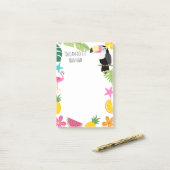Bunter Tropischer Tukane Post-it Klebezettel (Auf Schreibtisch)