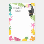 Bunter Tropischer Tukane Post-it Klebezettel (Vorderseite)
