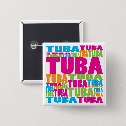 Bunter Tuba Button (Vorne & Hinten)