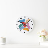 Bunter Tuba Runde Wanduhr (Zuhause)