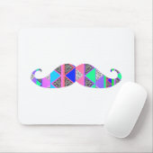 Bunter Türkis-aztekischer Muster-Schnurrbart Mousepad (Mit Mouse)