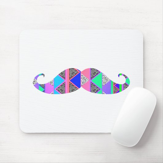 Bunter Türkis-aztekischer Muster-Schnurrbart Mousepad (Mit Mouse)