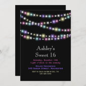 Bunter Twinkle beleuchtet Party Einladung des (Vorne/Hinten)