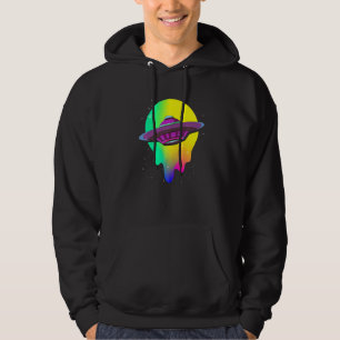 Bunter UFO-Gläubiger Science-Fiction-Alien-Entführ Hoodie