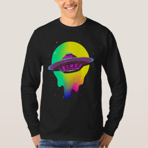 Bunter UFO-Gläubiger Science-Fiction-Alien-Entführ T-Shirt