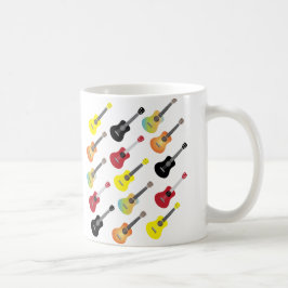 Bunter Ukulele kopiert Musik Kaffeetasse