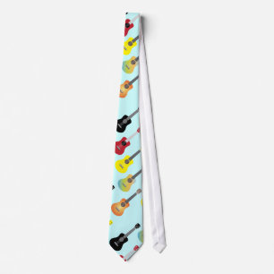 Bunter Ukulele kopiert tadellose blaue Krawatte