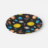 Bunter Universum-Astronomie-Raum-Papier-Teller Pappteller (Schrägansicht)