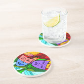 Bunter Untersetzer des befleckten Glases der (Seite)