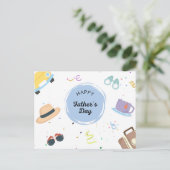 Bunter Vatertag Feiertagspostkarte (Stehend Vorderseite)