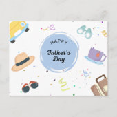 Bunter Vatertag Feiertagspostkarte (Vorderseite)