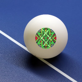 Bunter verzierter irischer keltischer Knoten Tischtennisball