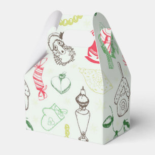 Bunter Vintager Weihnachtssnowman Geschenkschachtel