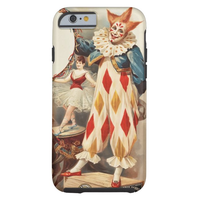 Bunter Vintager Zirkus-Clown Case-Mate iPhone Hülle (Rückseite)