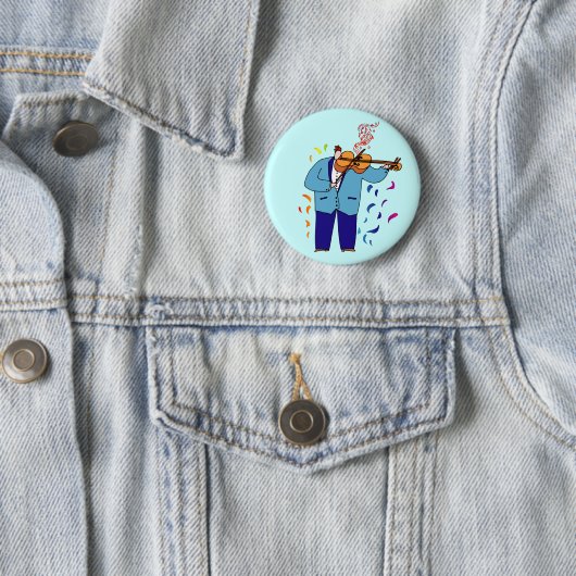 Bunter Violinist-Knopf Button (Beispiel)