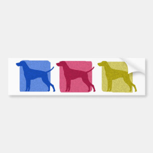 Bunter Vizsla Silhouette-Autoaufkleber Autoaufkleber