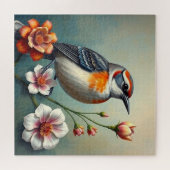 Bunter Vogel Blumen Puzzle (Horizontal)