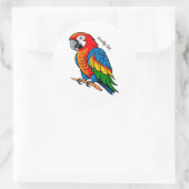 Bunter Vogel Papagei Runder Aufkleber (Tasche)