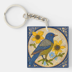 Bunter Vogel  Schlüsselanhänger
