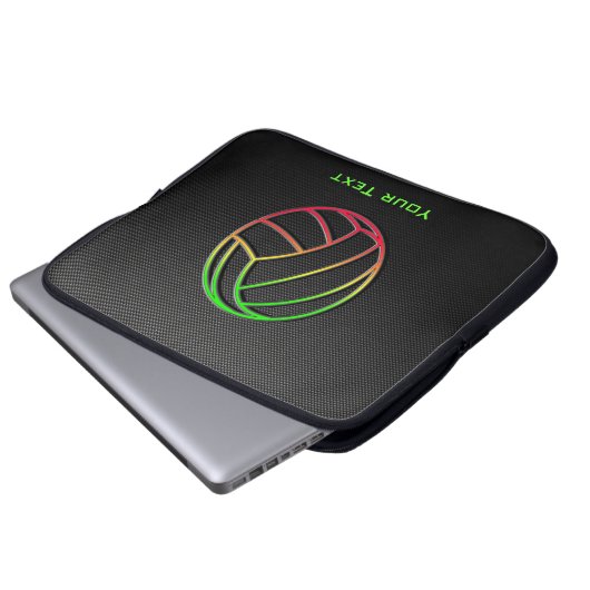 Bunter Volleyball Laptopschutzhülle (Vorne Knopf)