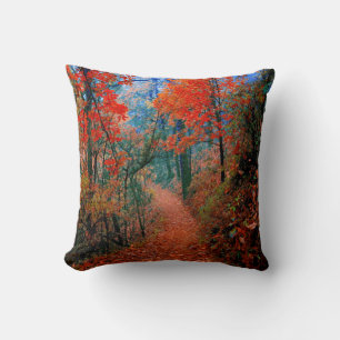 Bunter Wald Herbstflamme Aquarell Kissen