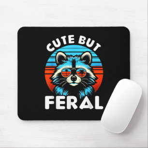Bunter Waschbär mit Sonnenbrille Waschbär Mousepad