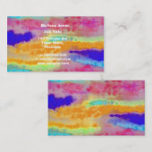 Bunter Watercolor abstrakt Visitenkarte (Vorne/Hinten)