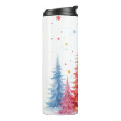 Bunter Weihnachtsbaum-Thermalbecher Thermosbecher (Nach links gedreht)