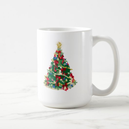 Bunter Weihnachtsbaum: Vektorkunst: Kaffeetasse (Rechts)