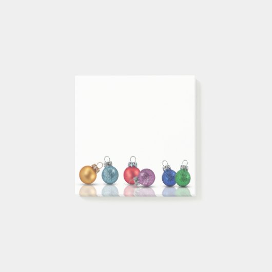 Bunter WeihnachtsGlitzer verziert Posten-it® Post-it Klebezettel (Vorderseite)