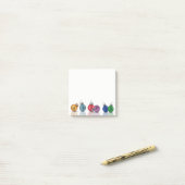 Bunter WeihnachtsGlitzer verziert Posten-it® Post-it Klebezettel (Auf Schreibtisch)