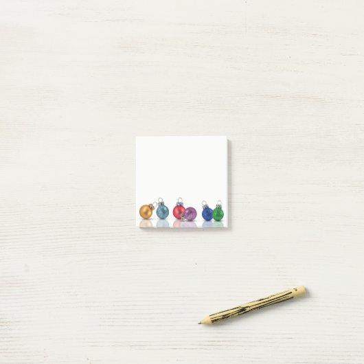 Bunter WeihnachtsGlitzer verziert Posten-it® Post-it Klebezettel (Auf Schreibtisch)