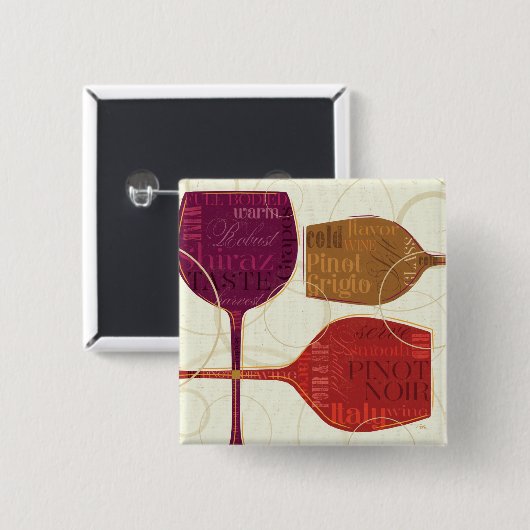 Bunter Wein Button (Vorne & Hinten)