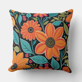 bunter weißer Bohblütenblüte Kissen