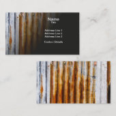 Bunter Wellblech-Zaun Visitenkarte (Vorne/Hinten)