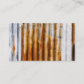 Bunter Wellblech-Zaun Visitenkarte (Rückseite)