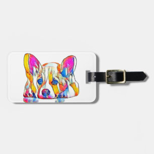 Bunter Welpe Gepäckanhänger