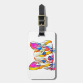 Bunter Welpe Gepäckanhänger (Vorderseite vertikal)