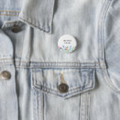 Bunter Wildblumen-Baby-Shower-Feier Button (Beispiel)