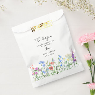 Bunter Wildblumen-Baby-Shower-Feier Geschenktütchen