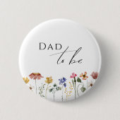 Bunter Wildblumen-Vater-Button Button (Vorderseite)