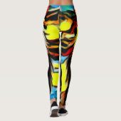 Bunter wilder Löwe der Judah Ölfarbe Leggings (Rückseite)