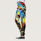 Bunter wilder Löwe der Judah Ölfarbe Leggings (Links)