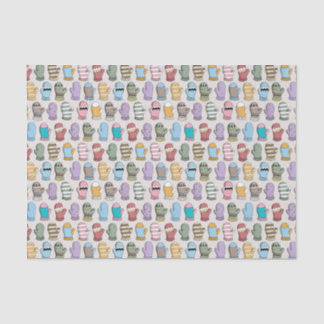 Bunter Winter-Woollen Handschuh-Muster Seidenpapier